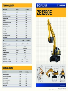 Zoomlion ZE1250ESP Specifications