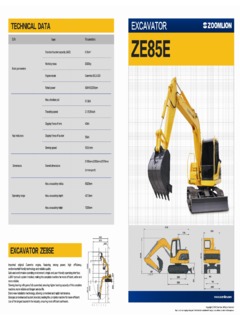 Zoomlion ZE85E Specifications